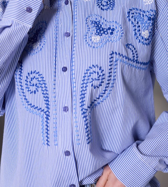 Сорочка Thread Harmony Синя | Showroom By Nona — зображення 2